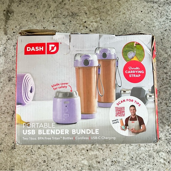 NIB Dash Portable USB Blender With Bonus Jar - Picture 2 of 14